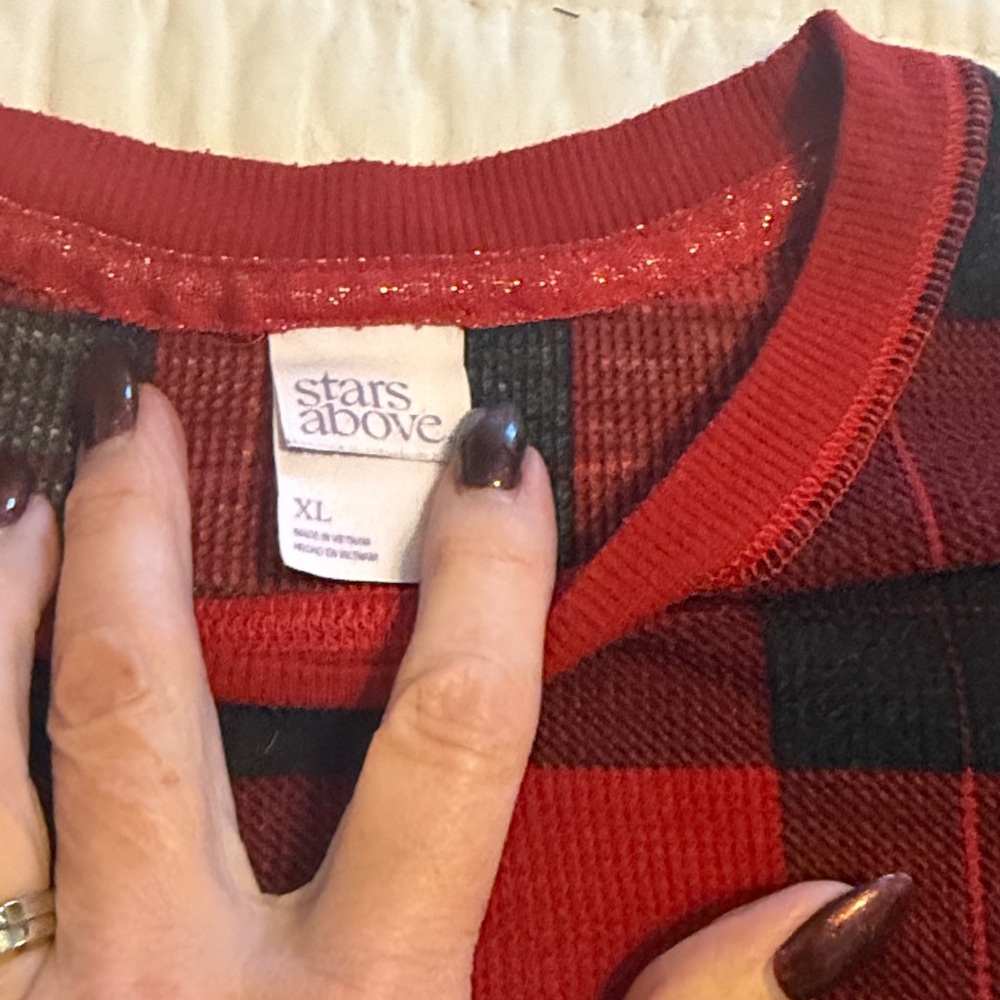 Plaid Red and Black Women’s Pajamas - Picture 3 of 5
